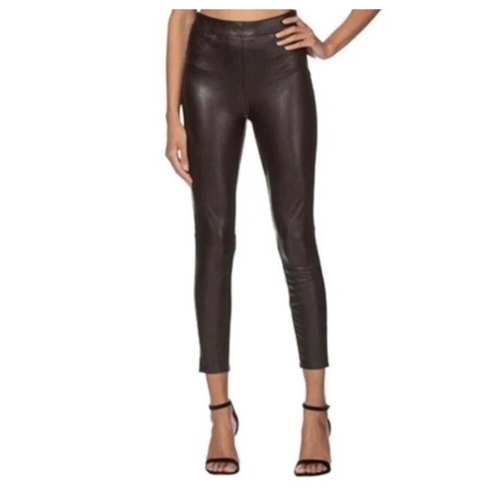 SPANX Faux Leather Ankle Skinny Pants Size Style 20475R Black